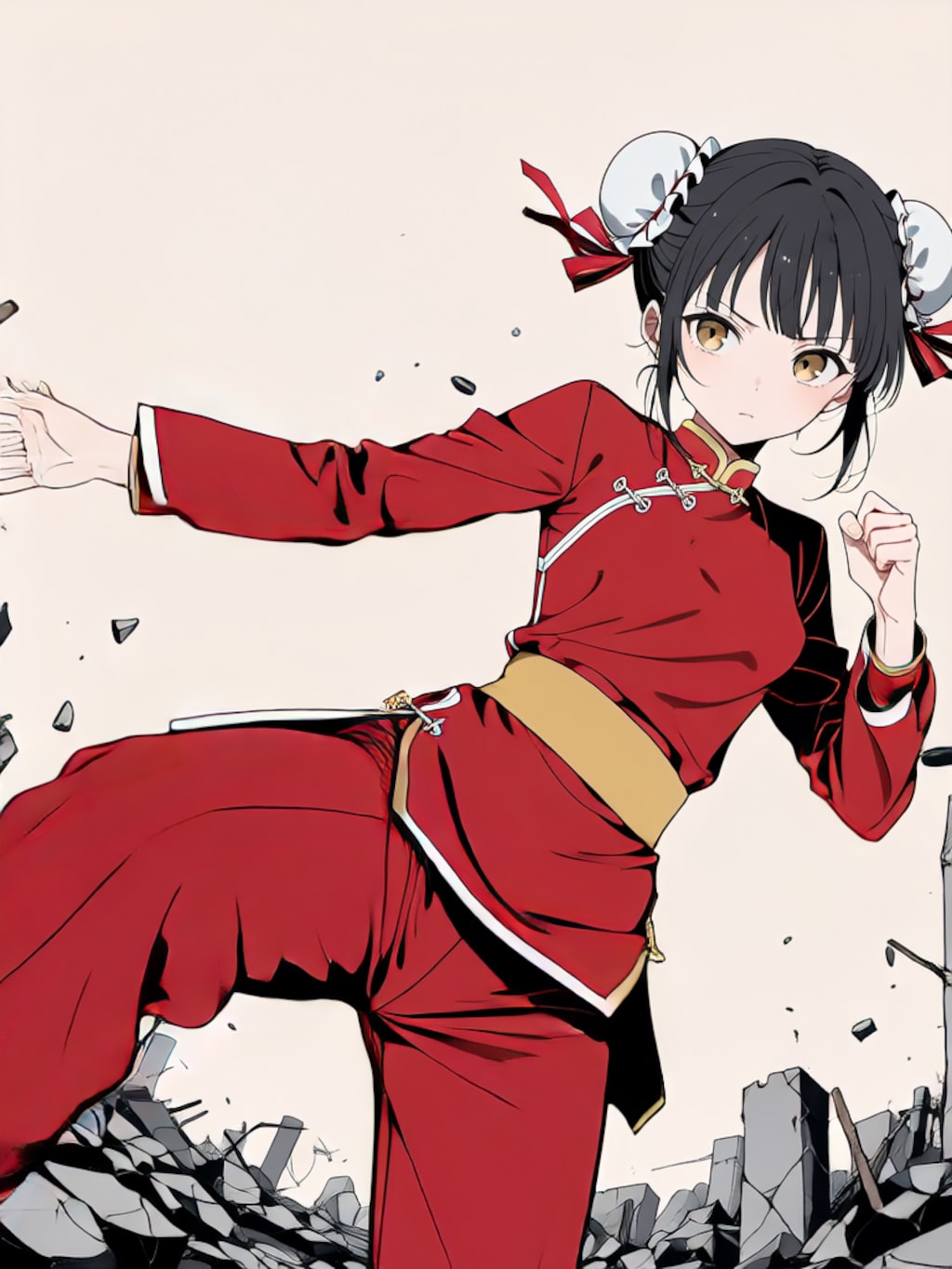 蹴り！【パラパライラスト】