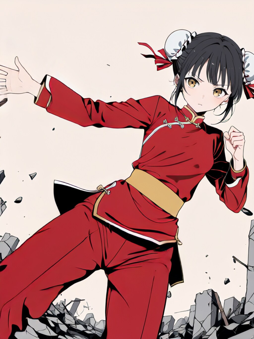 蹴り！【パラパライラスト】