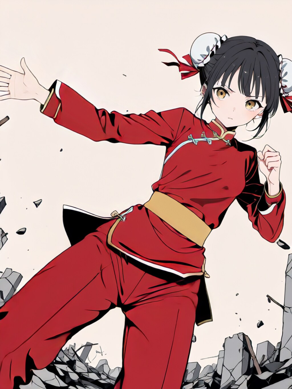 蹴り！【パラパライラスト】