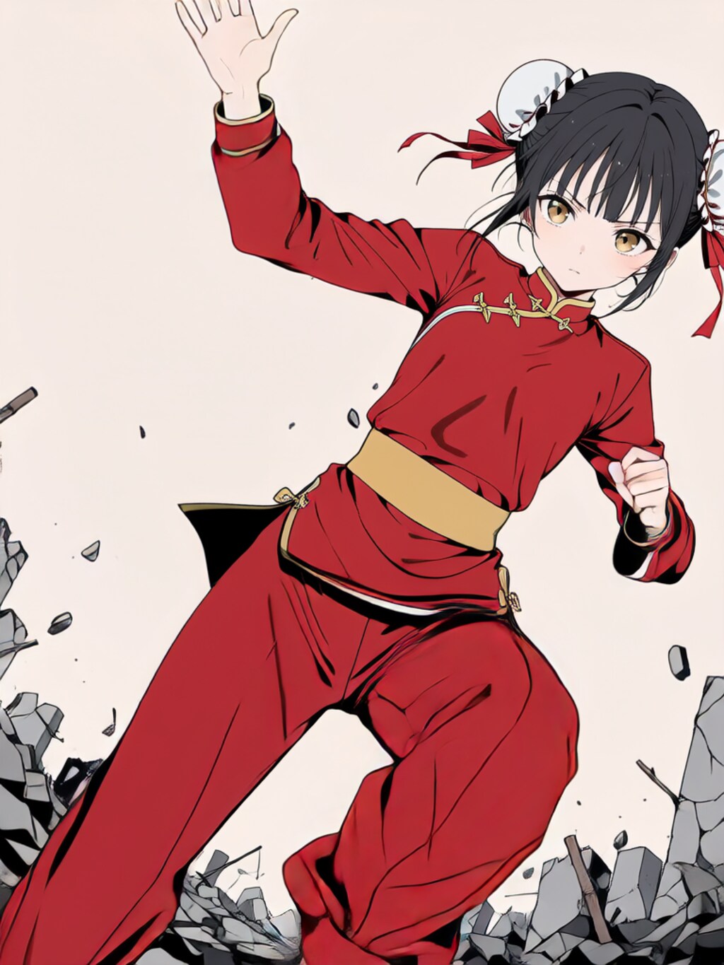 蹴り！【パラパライラスト】