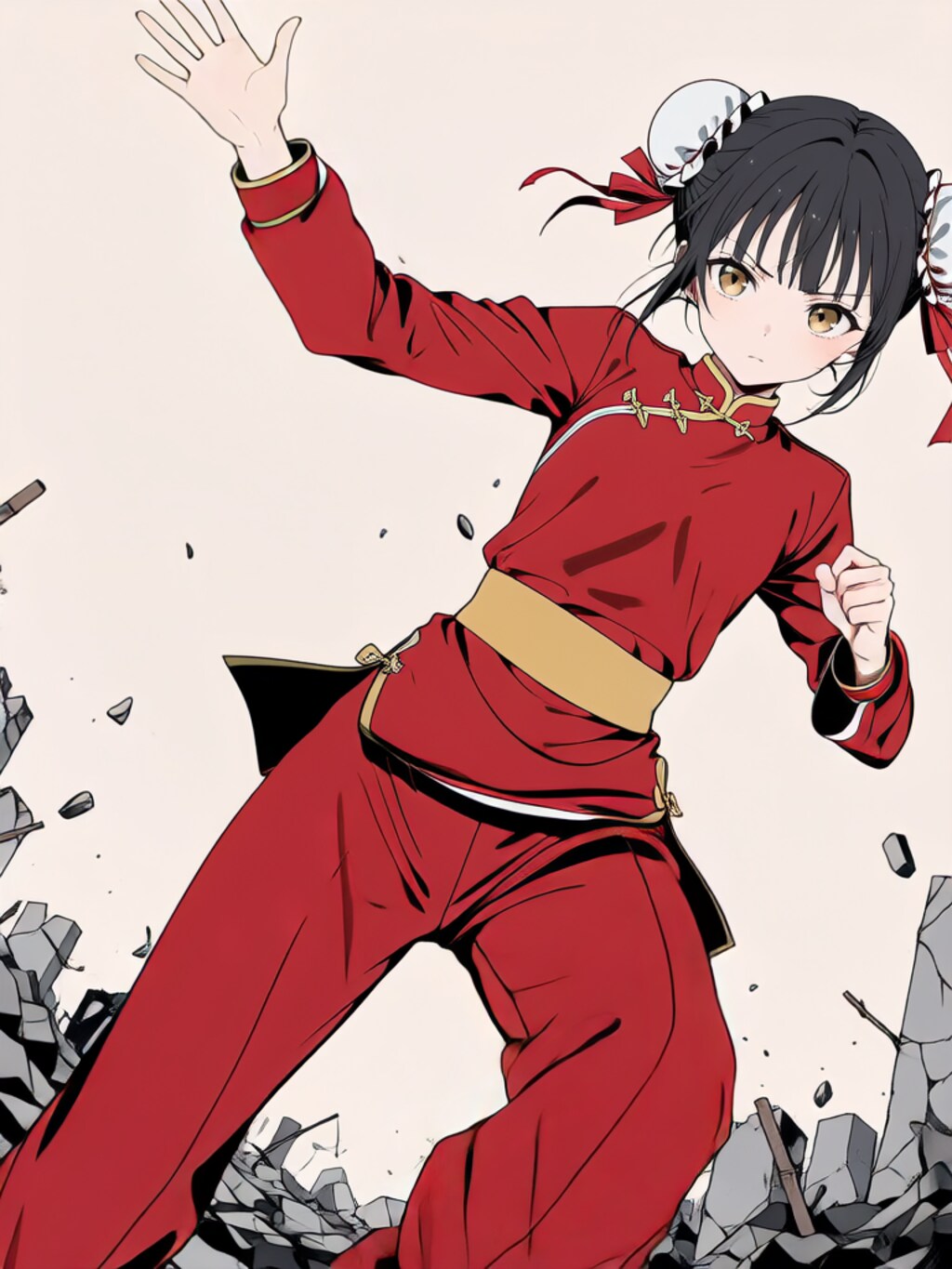 蹴り！【パラパライラスト】