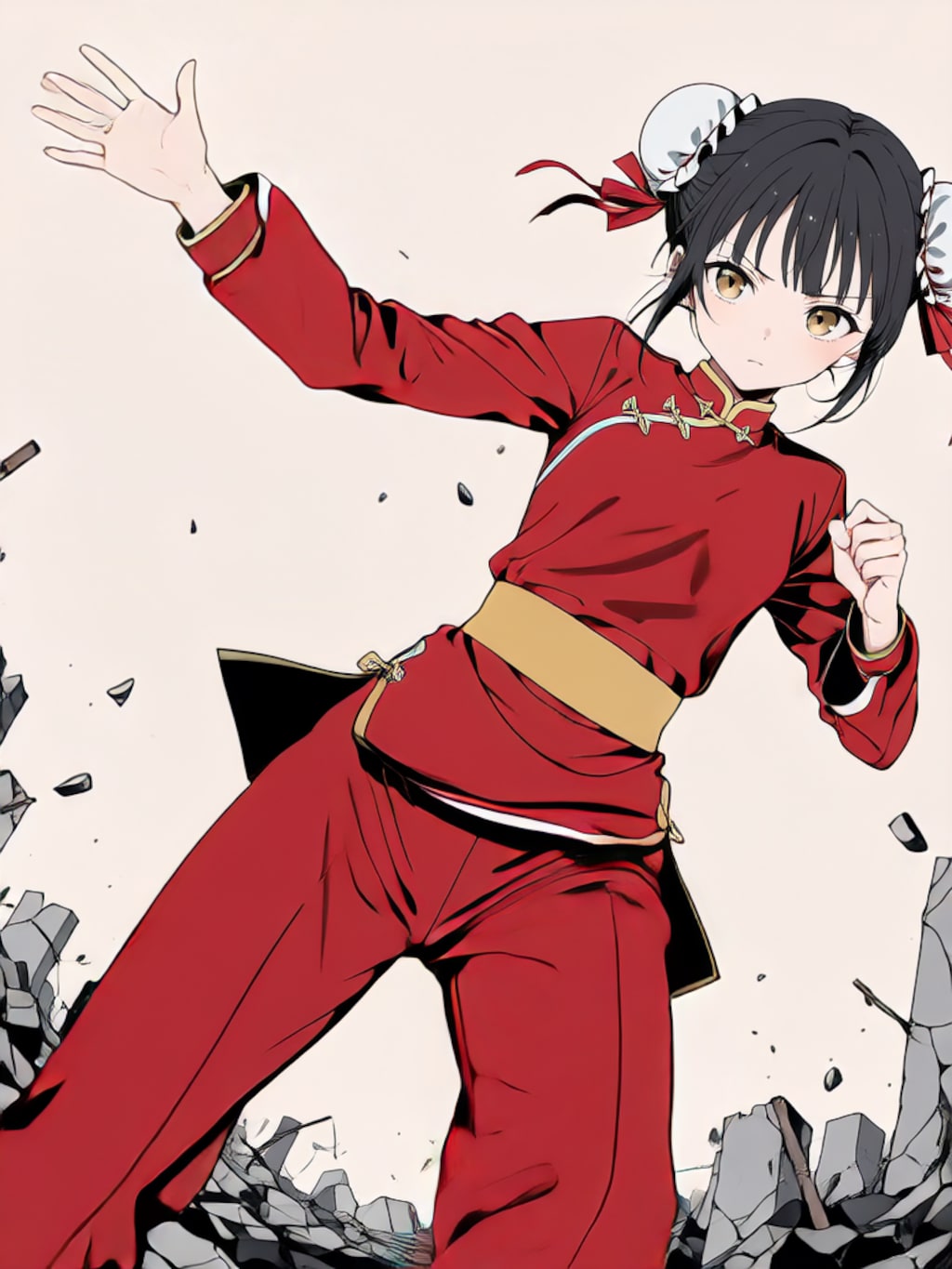 蹴り！【パラパライラスト】