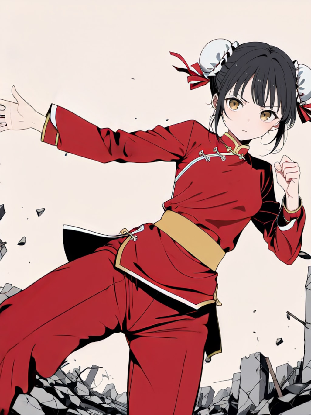 蹴り！【パラパライラスト】