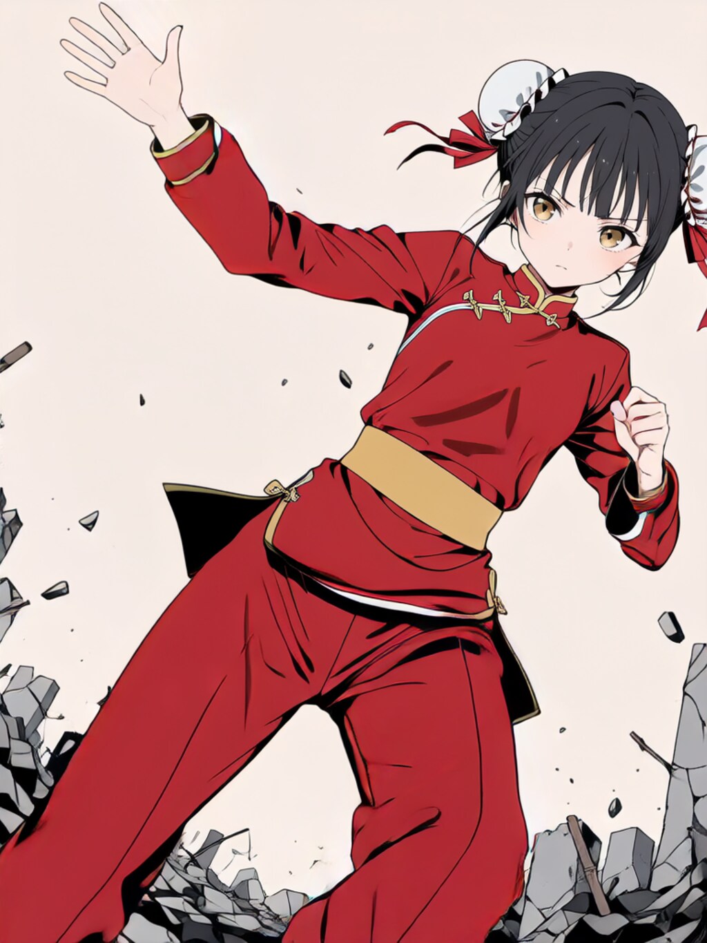 蹴り！【パラパライラスト】