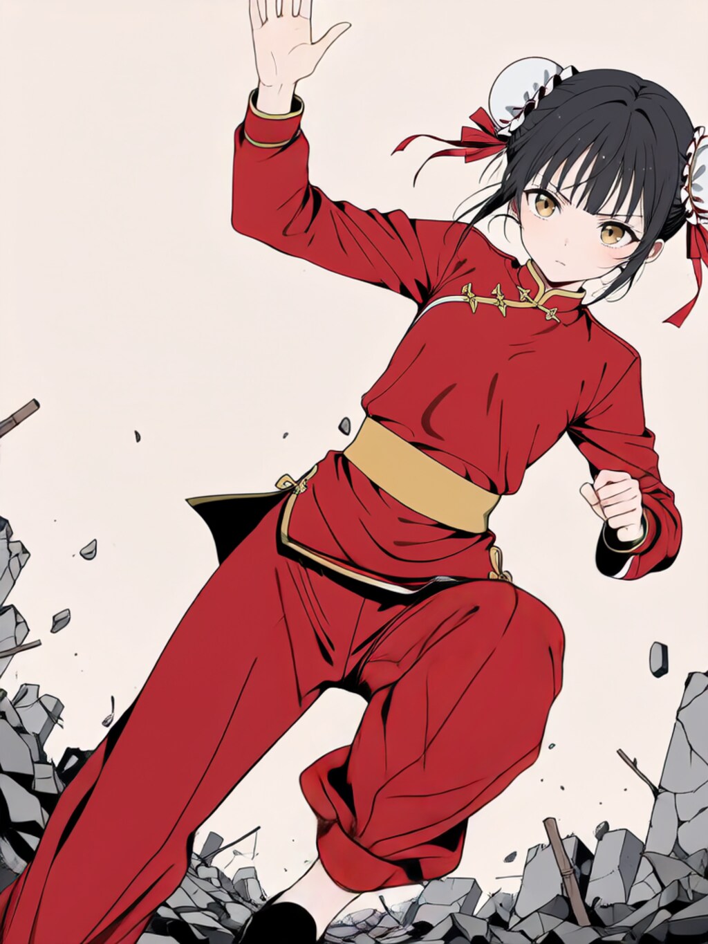 蹴り！【パラパライラスト】