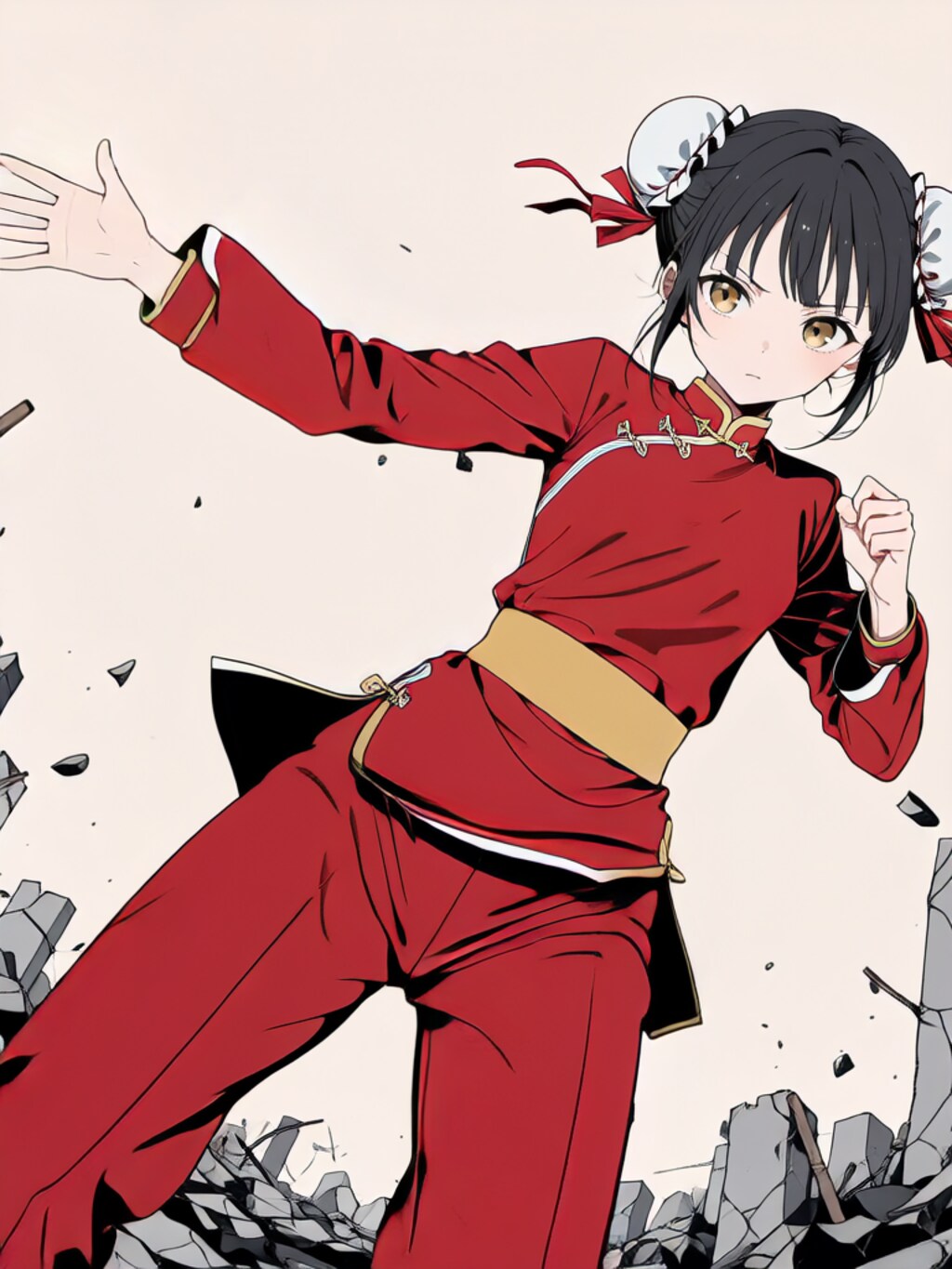 蹴り！【パラパライラスト】