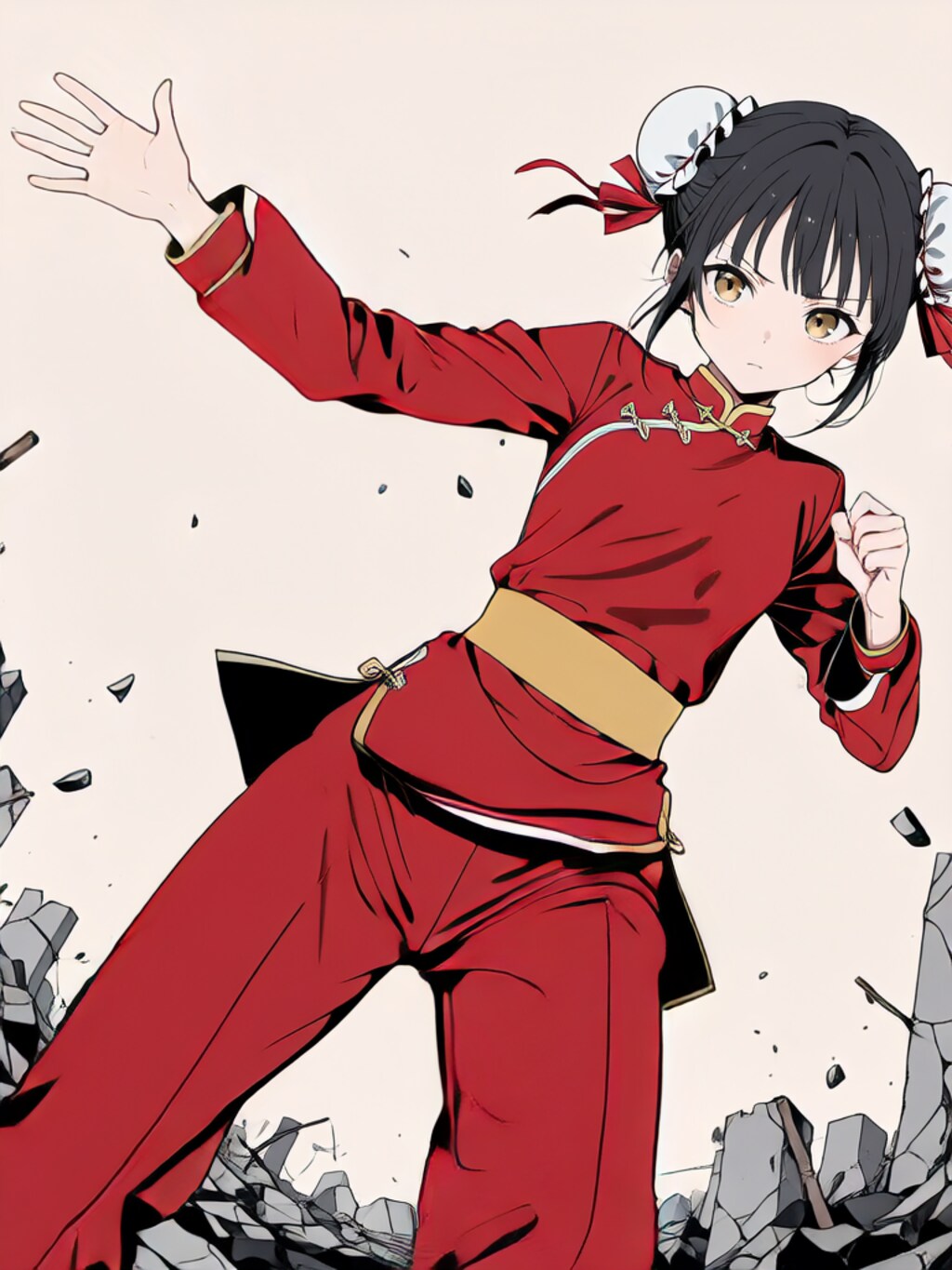 蹴り！【パラパライラスト】