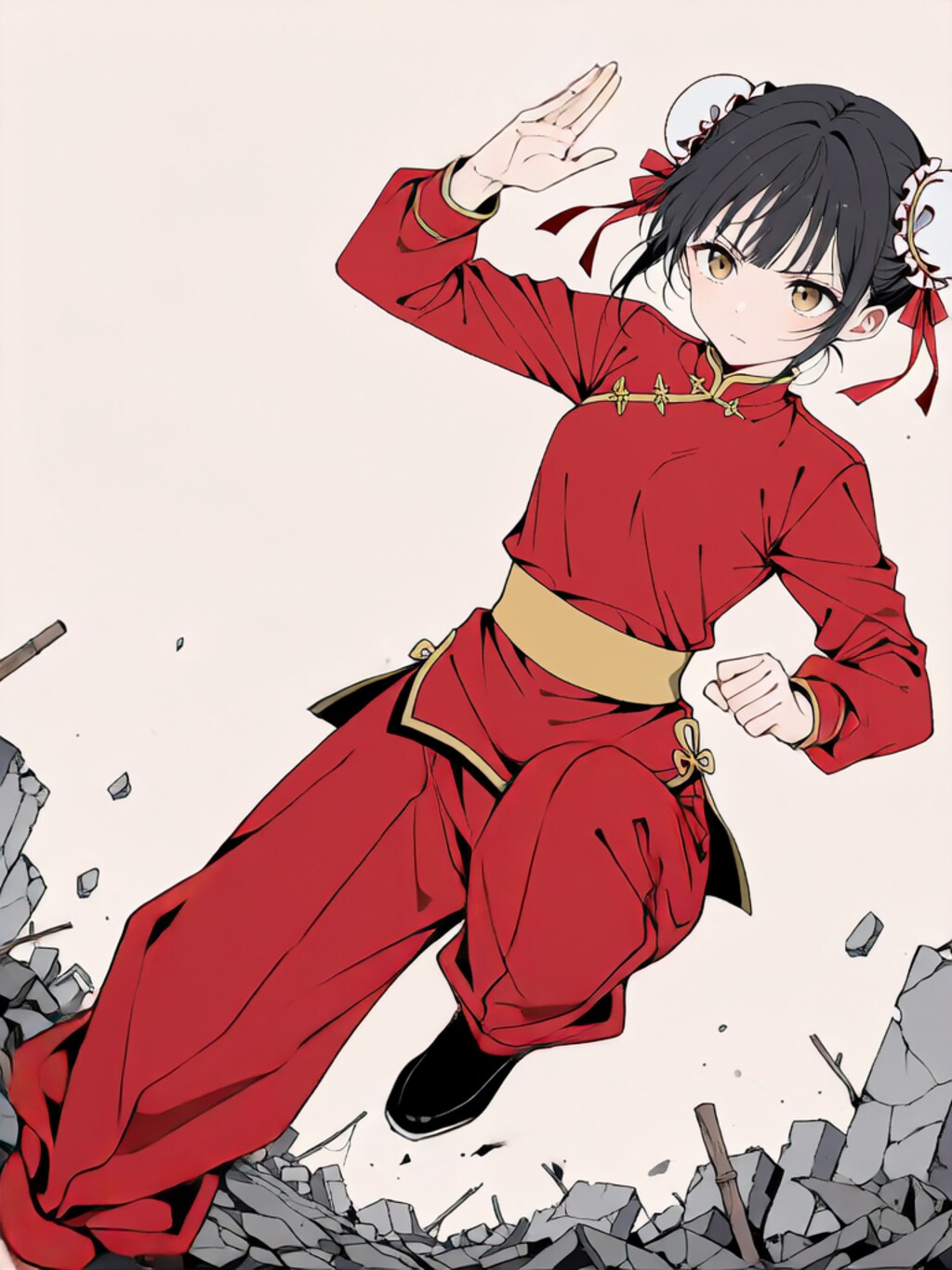 蹴り！【パラパライラスト】