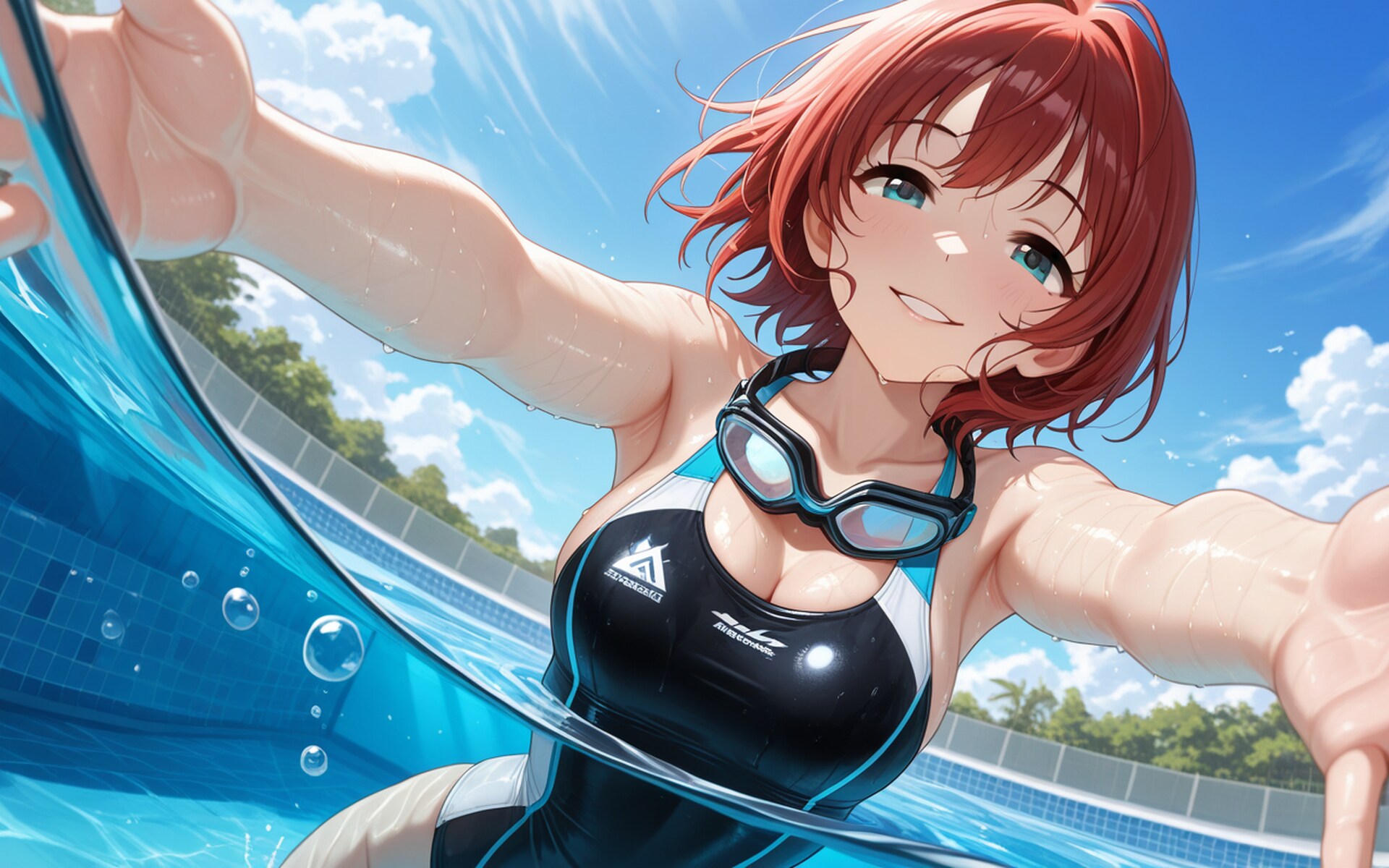 泳ぎの練習