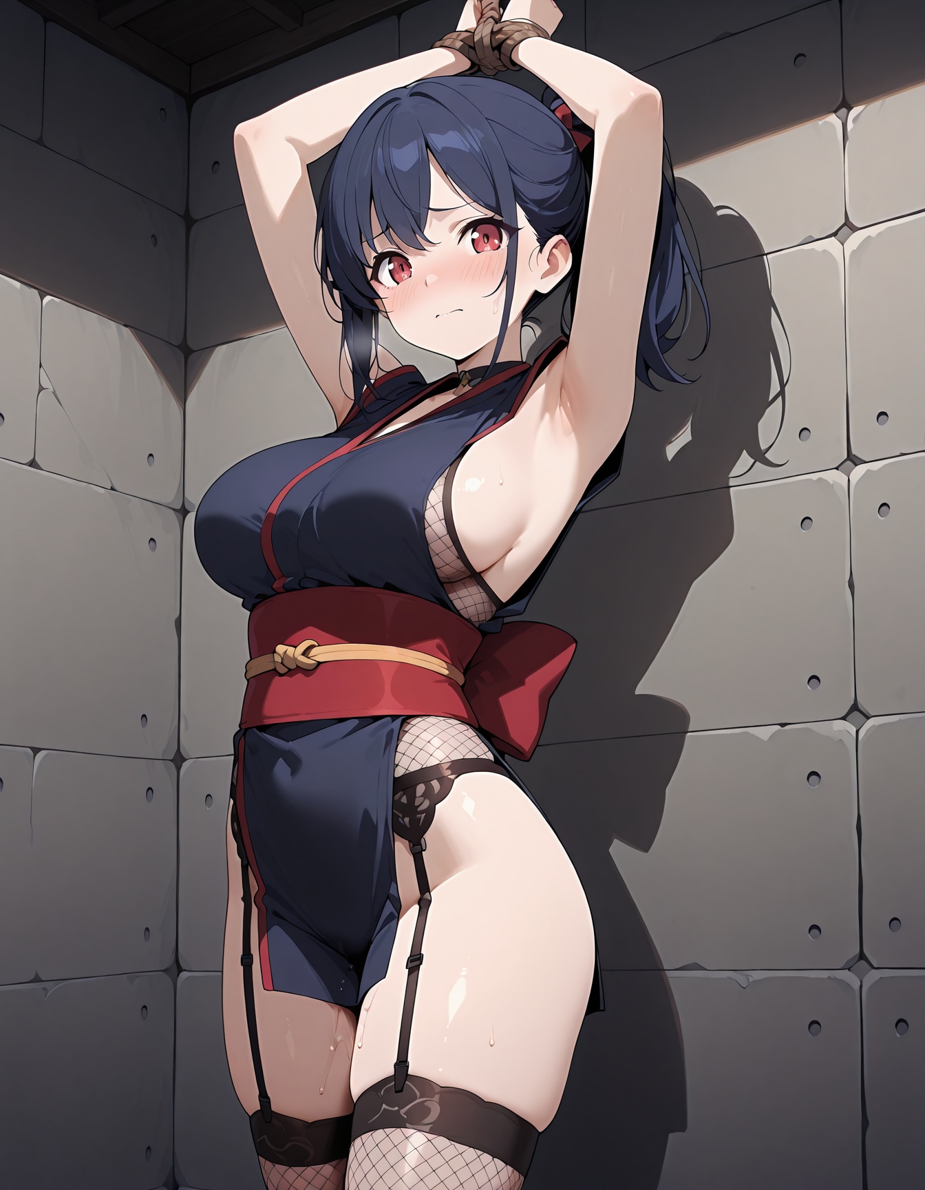 尋問されるくノ一