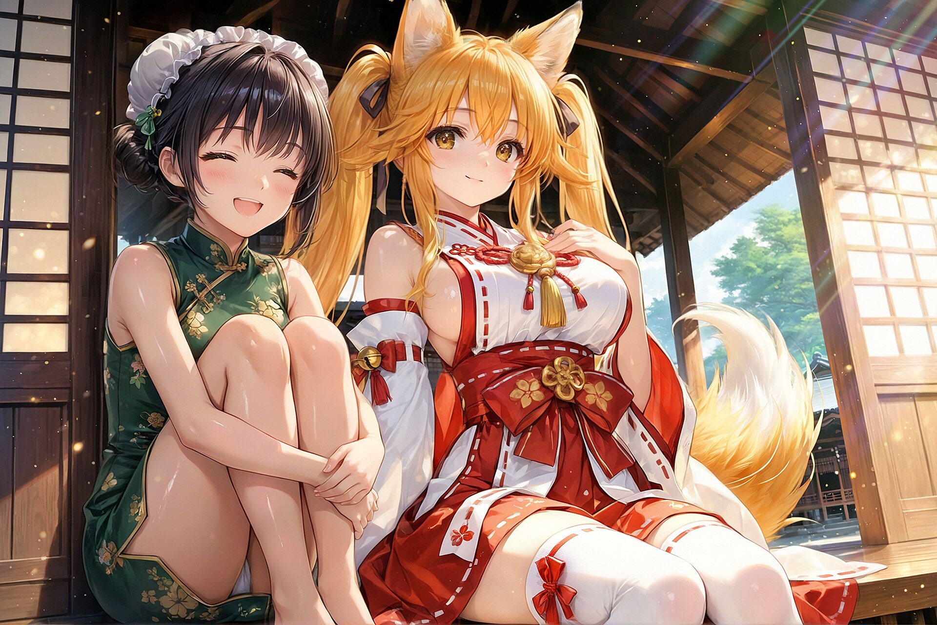 メイリン、ミラさんとツーショットを撮る