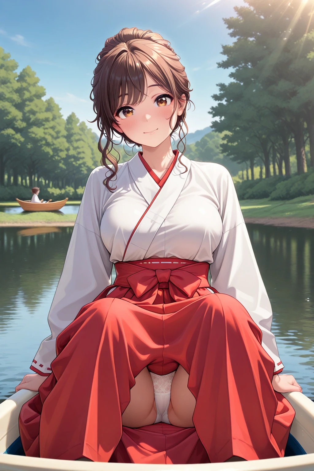 40枚:ボートで巫女パンチラ