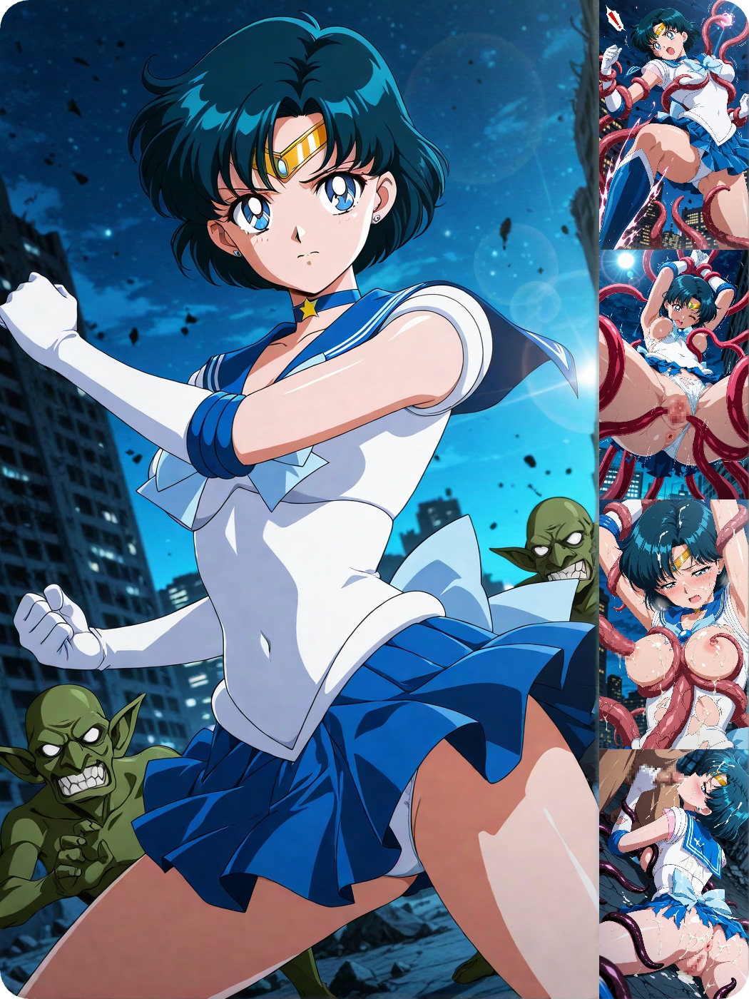 【セーラーマーキュリー】妖魔探索中に…【sailor mercury】