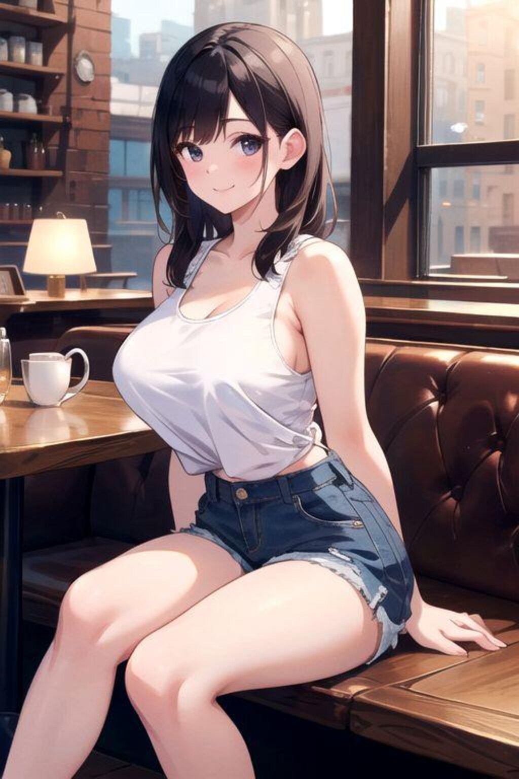 喫茶店でくつろぐ