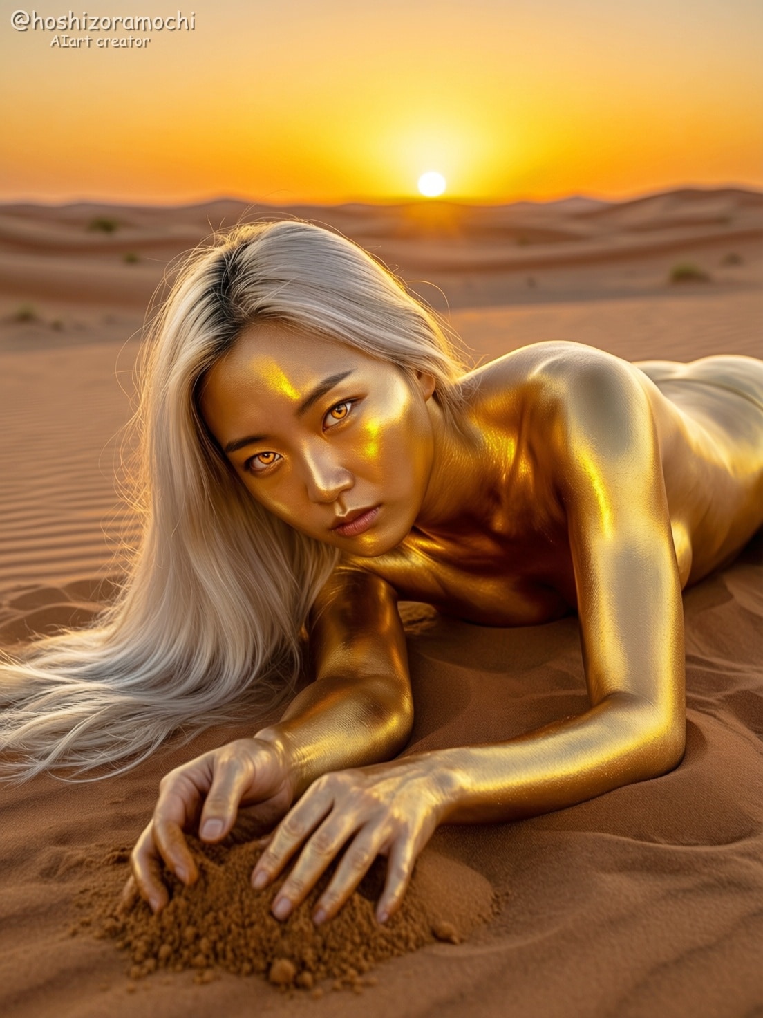 メタリックな肌