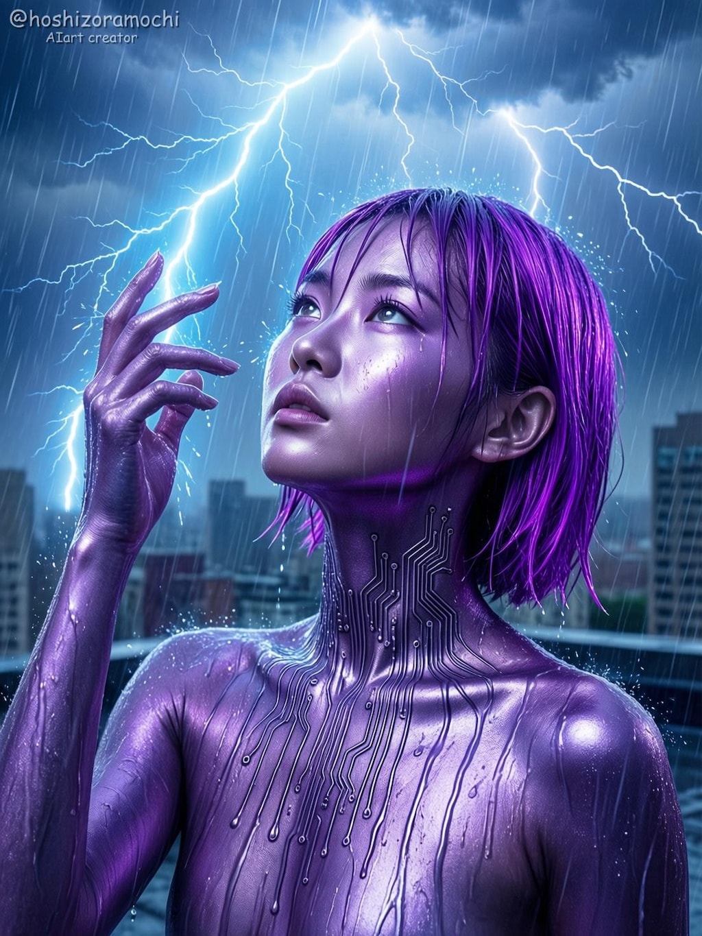 メタリックな肌