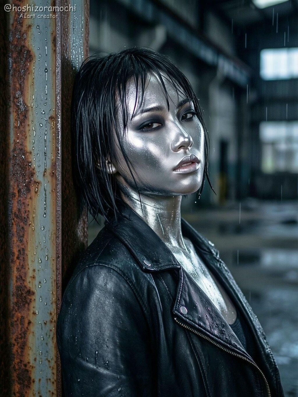 メタリックな肌