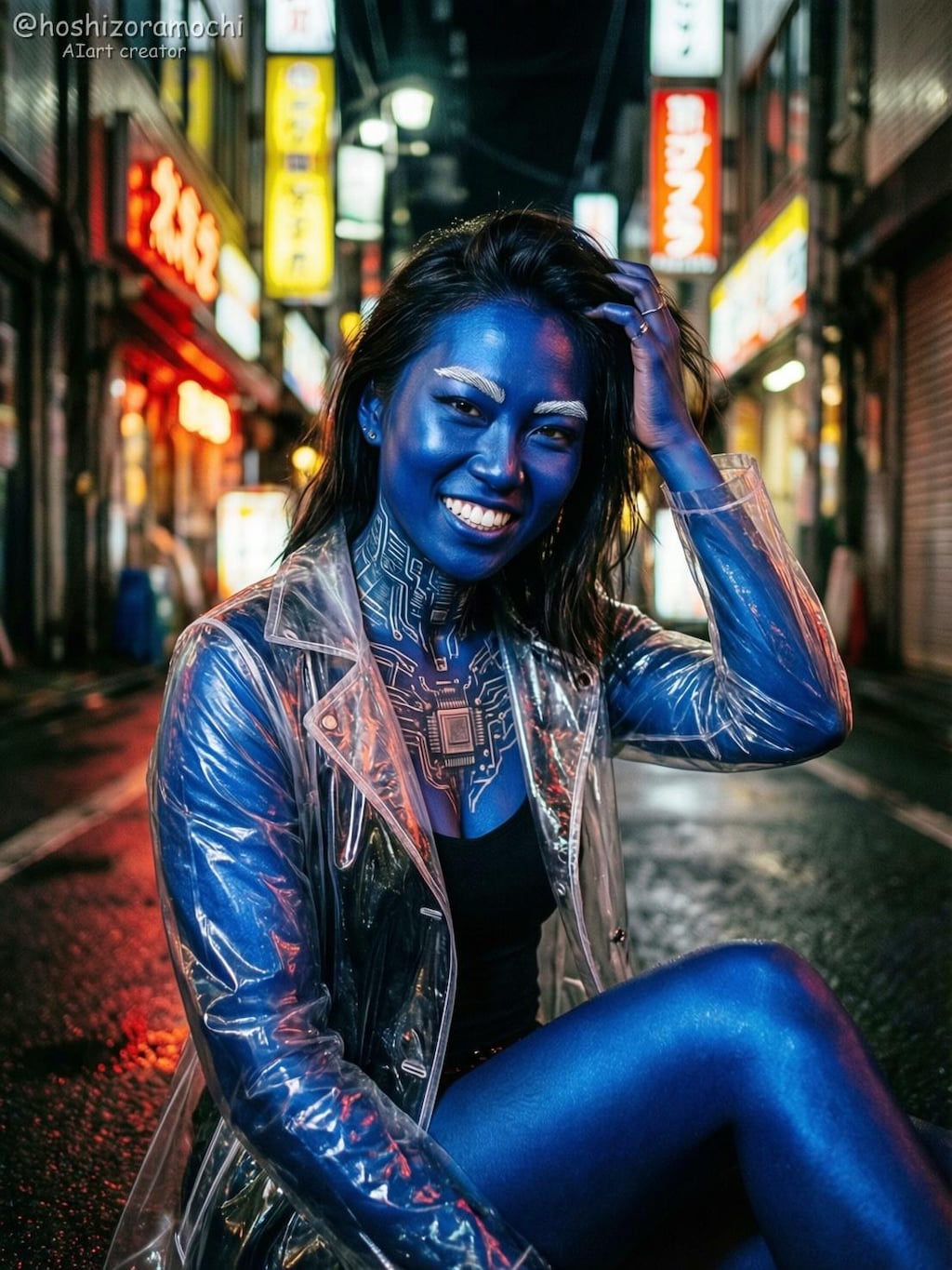 メタリックな肌