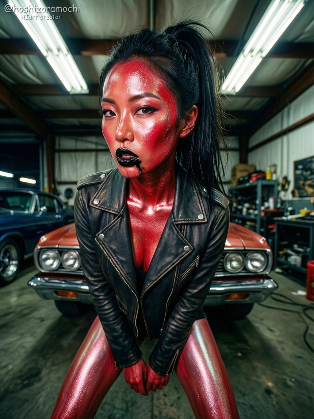 メタリックな肌