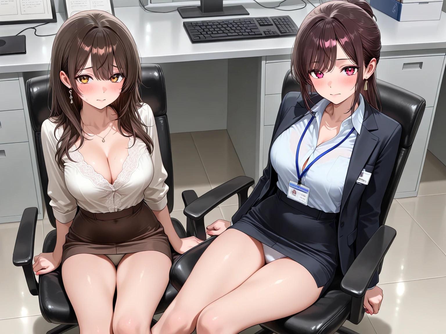 40枚:OLのWパンチラ