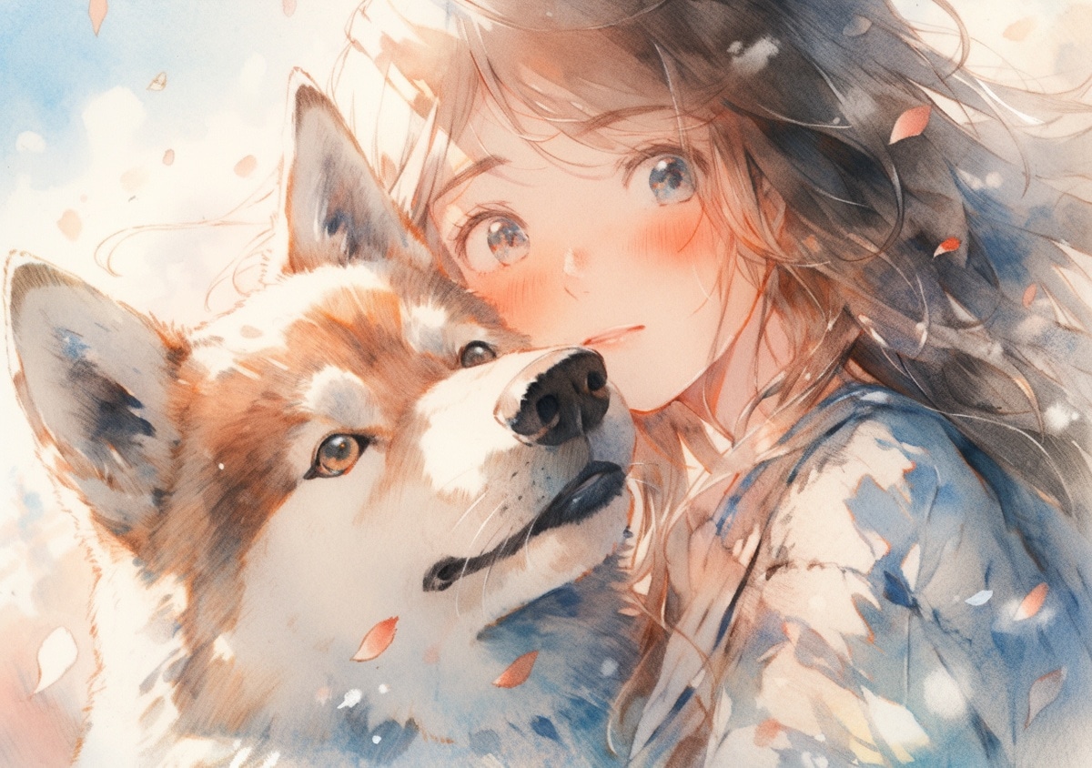 水彩風のAIイラスト