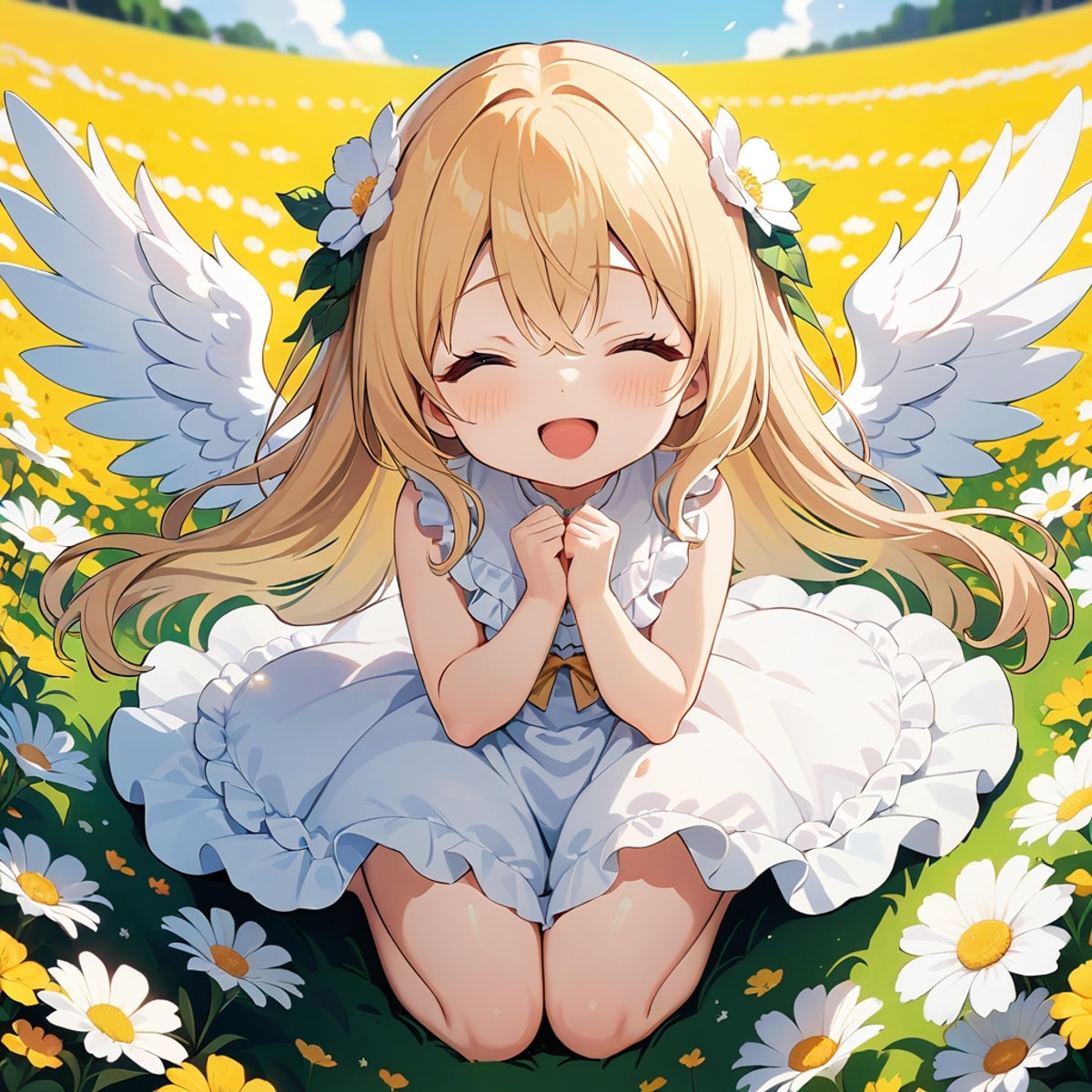 笑顔の美少女AIイラスト