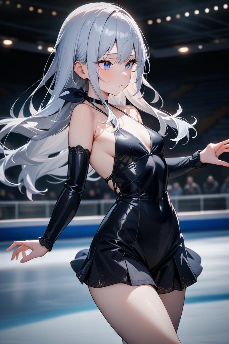 14 銀髪ロングちゃんはスケーター | の人気AIイラスト・グラビア