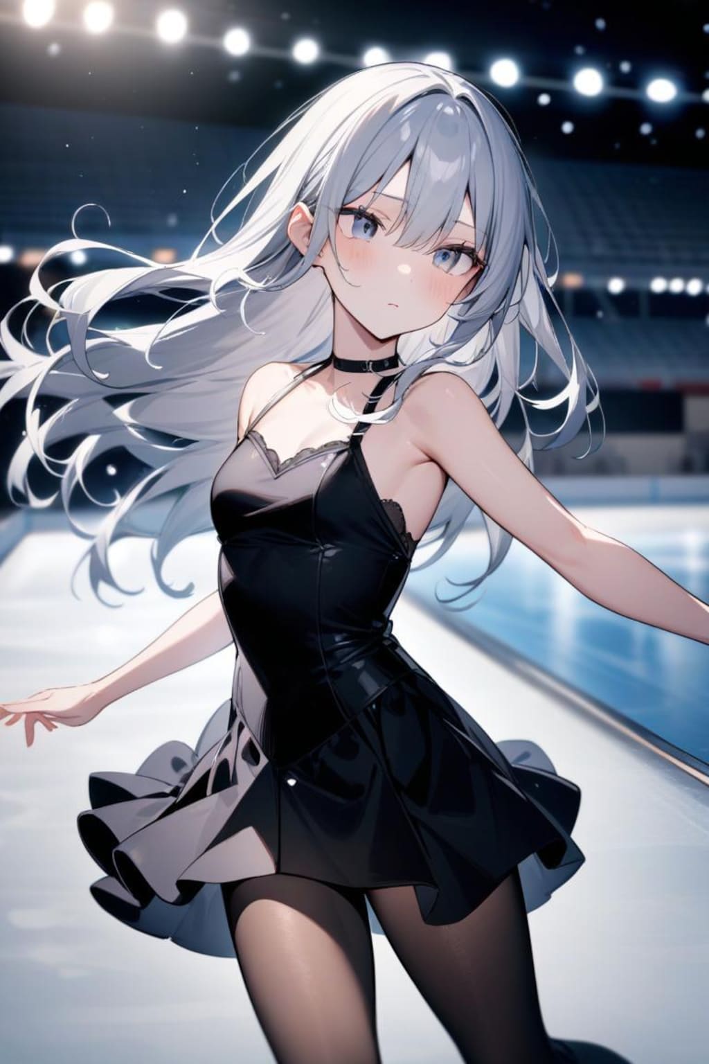 14 銀髪ロングちゃんはスケーター