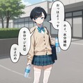 黒髪ショトカJKは無愛想に給水する 2枚目