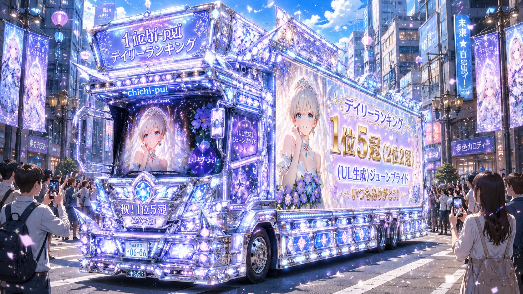 デイリーランキング5冠記念アドトラック