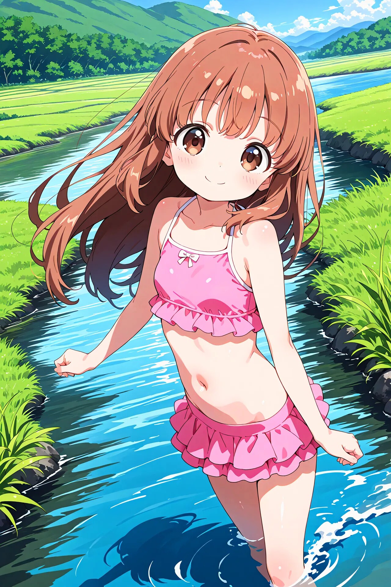 かえでちゃんの川遊び