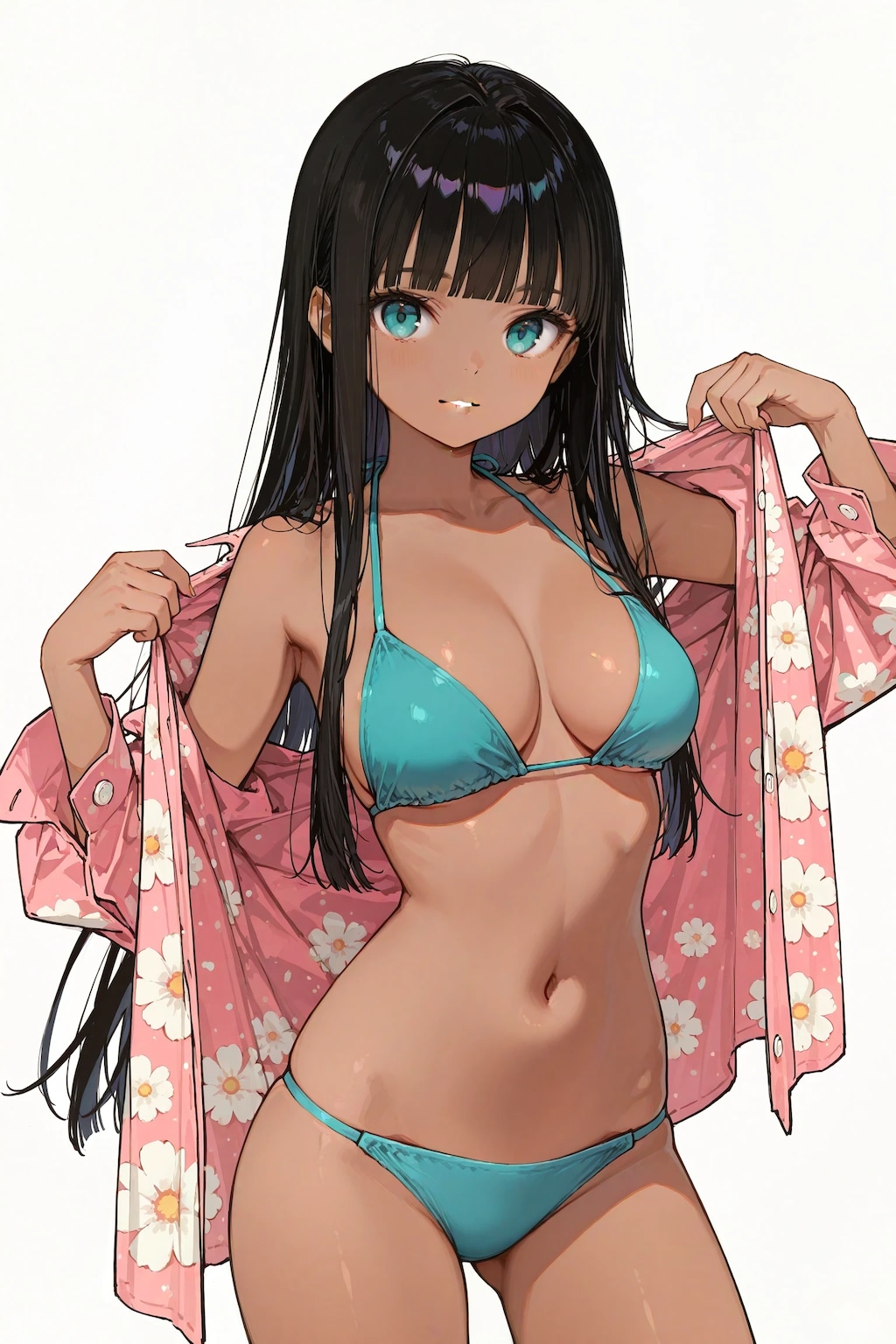 夕日をバックにひかりちゃんのグラビア撮影