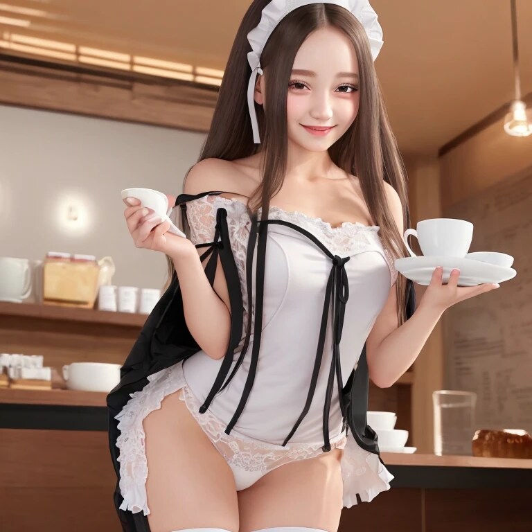黒髪ロングでカフェの美女１０６