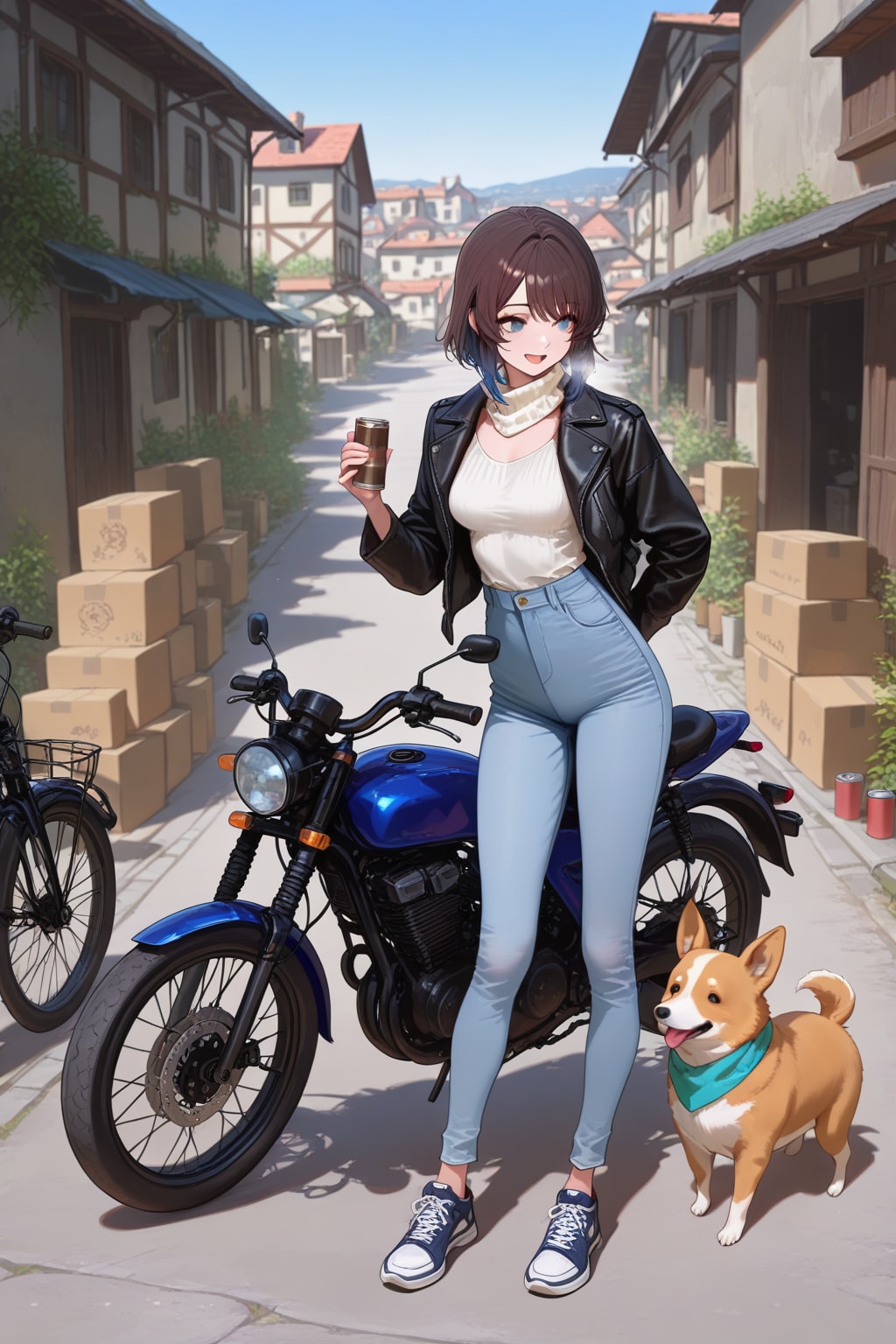 わんこと戯れる