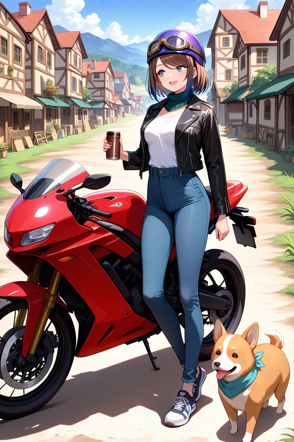 わんこと戯れる