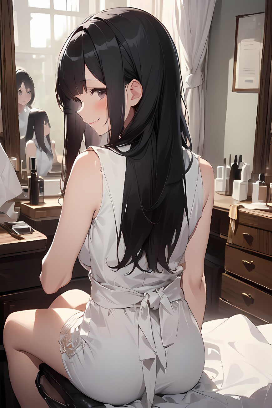 髪を整えてデートへ