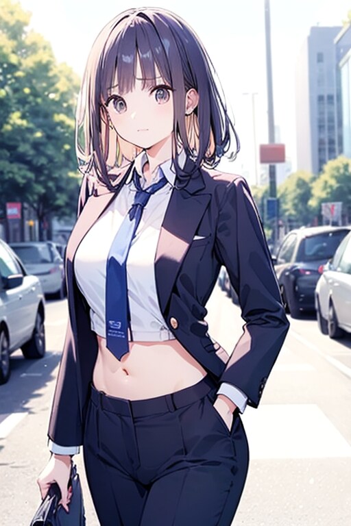 へそ出しOL