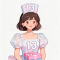 お礼に来た「13」ちゃん 2枚目