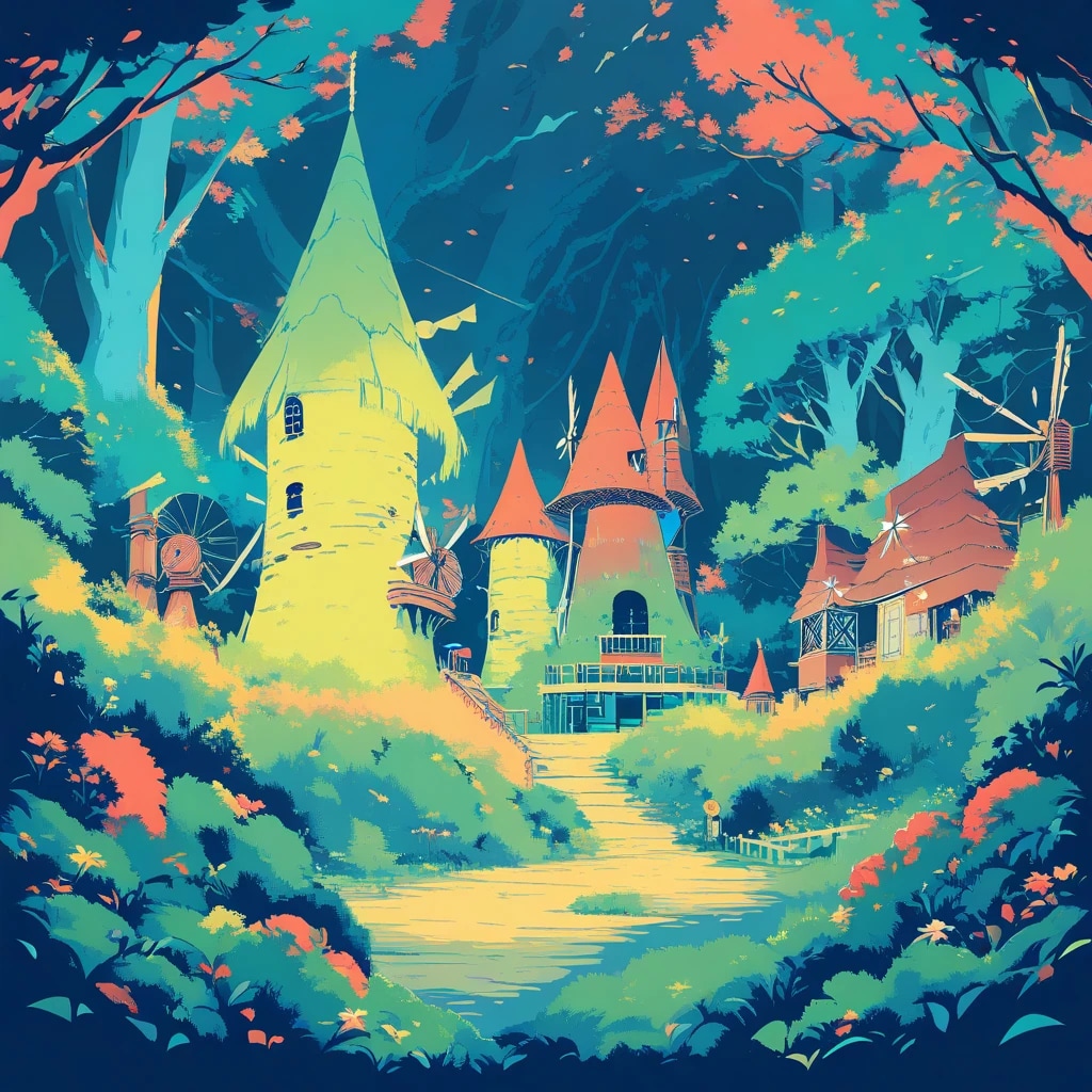 "魔女"たちの里 | の人気AIイラスト・グラビア