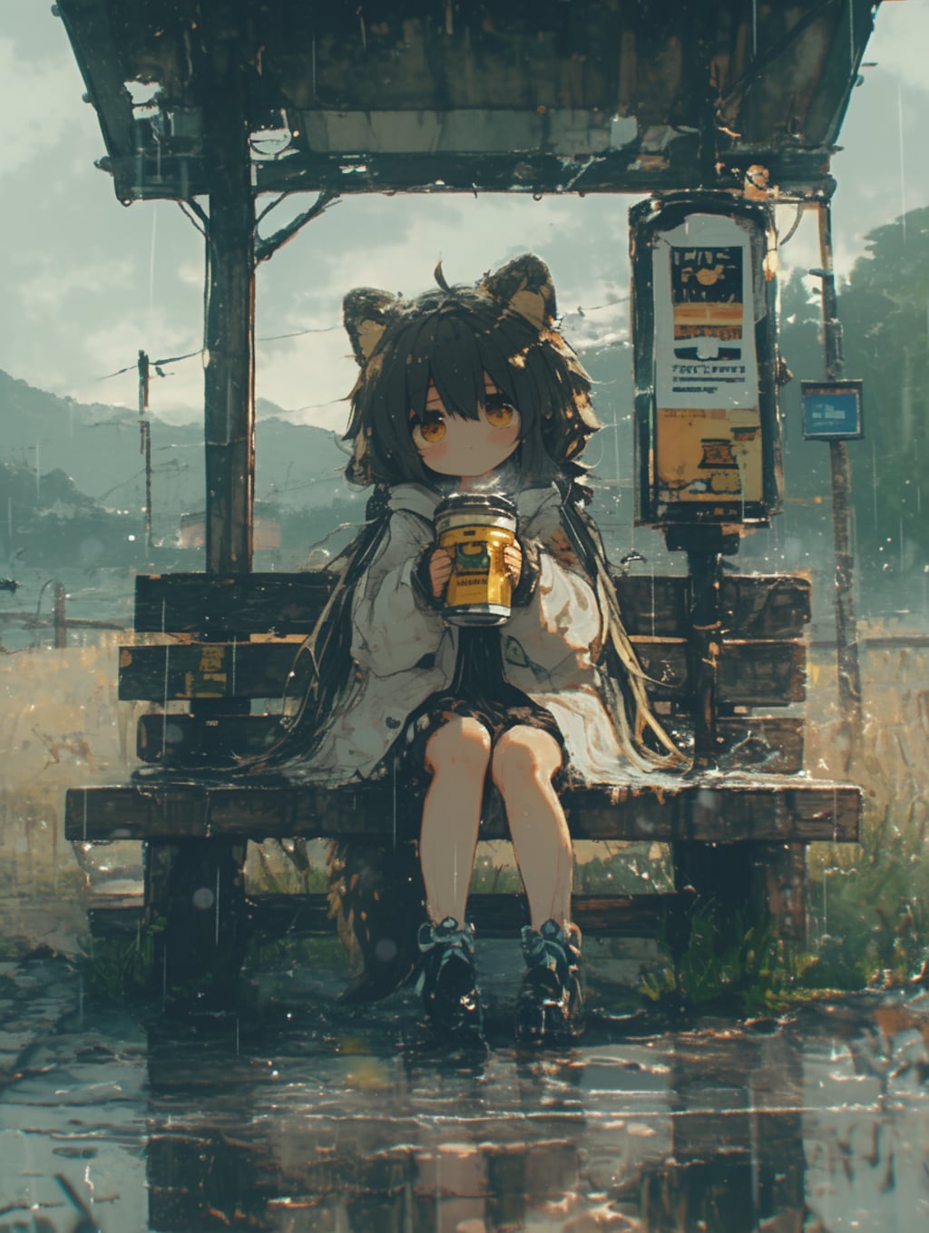 くま娘✖︎雨宿り②🐾