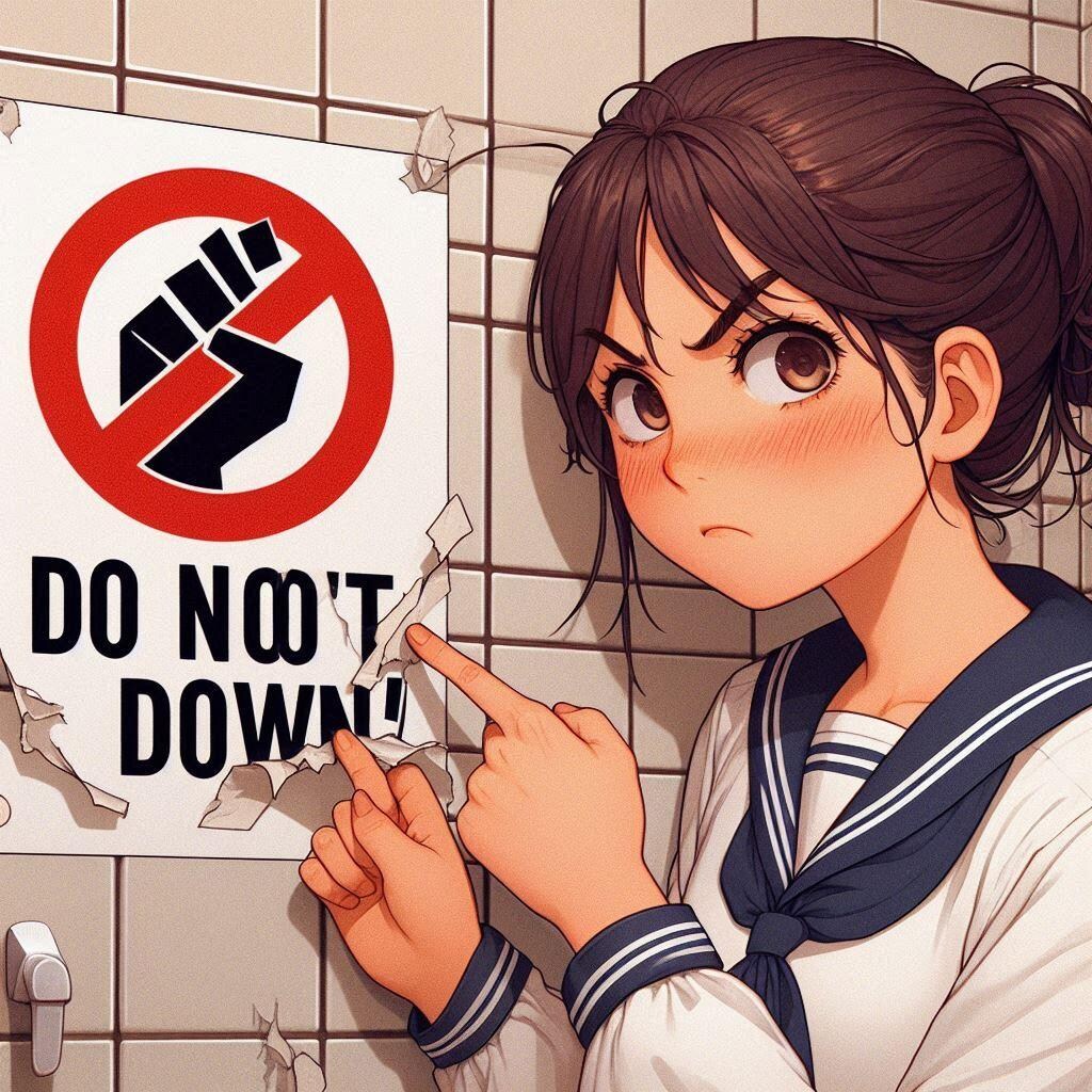 貼り紙『剥がすな！』