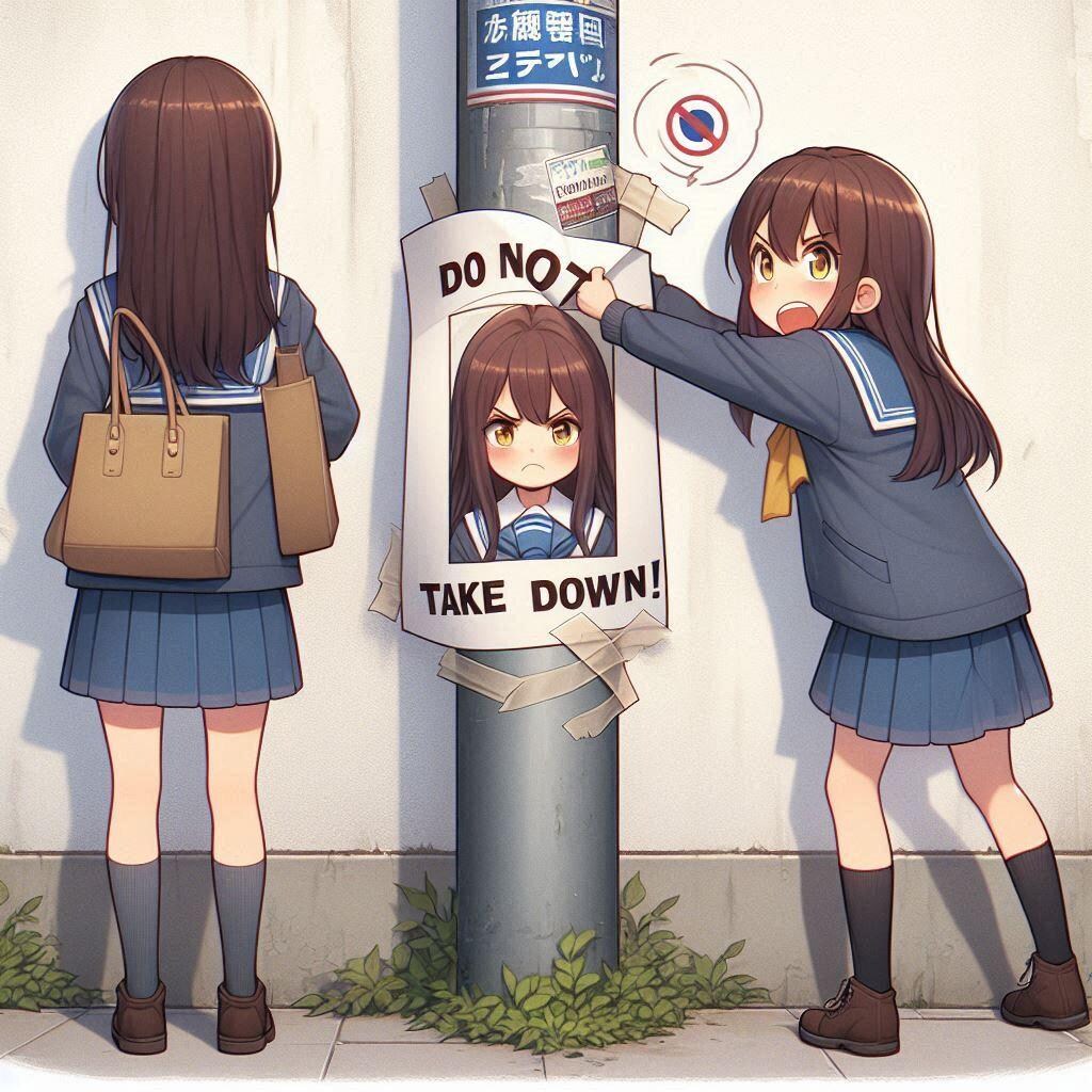 貼り紙『剥がすな！』