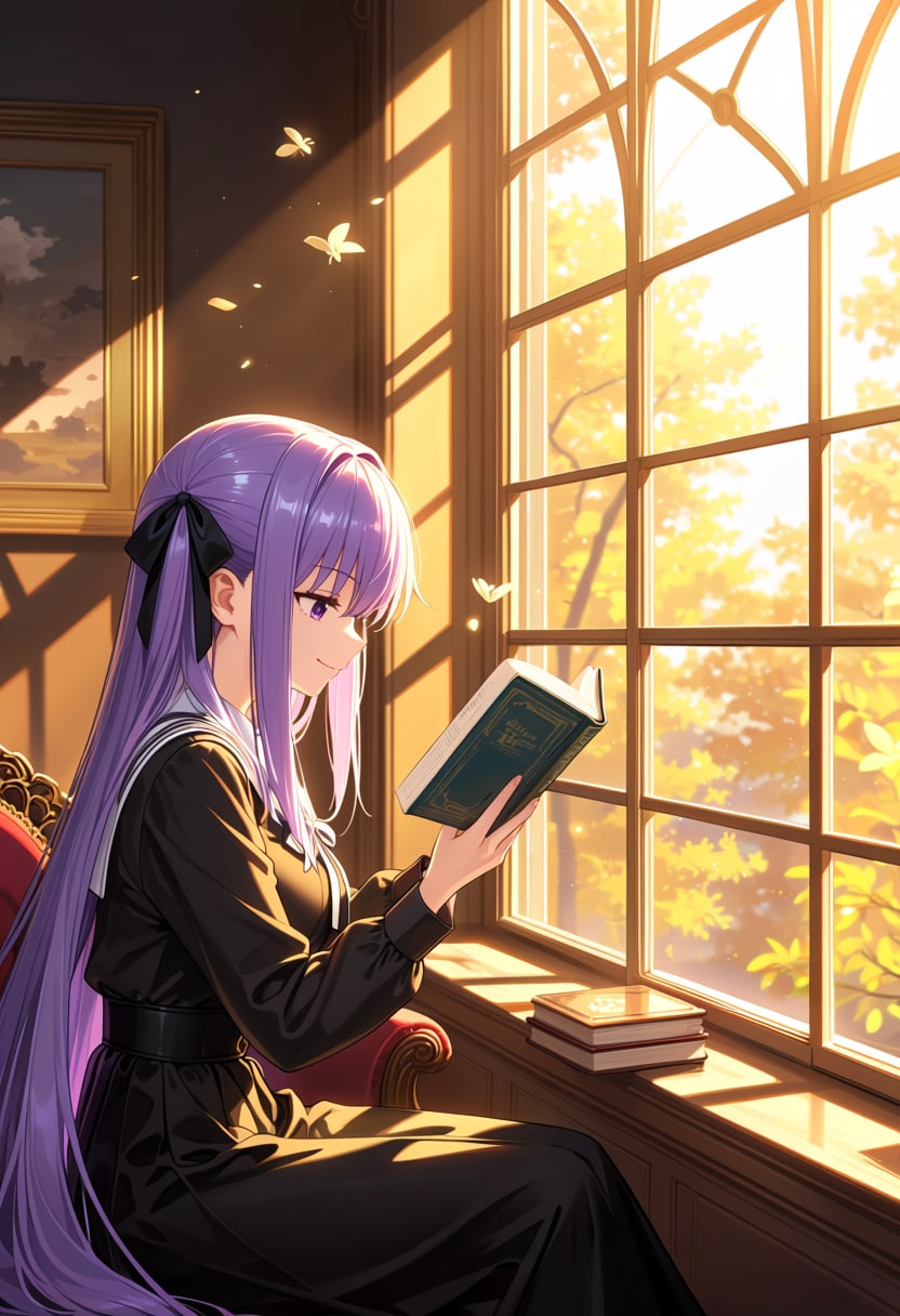 陽だまりの読書時間 | の人気AIイラスト・グラビア