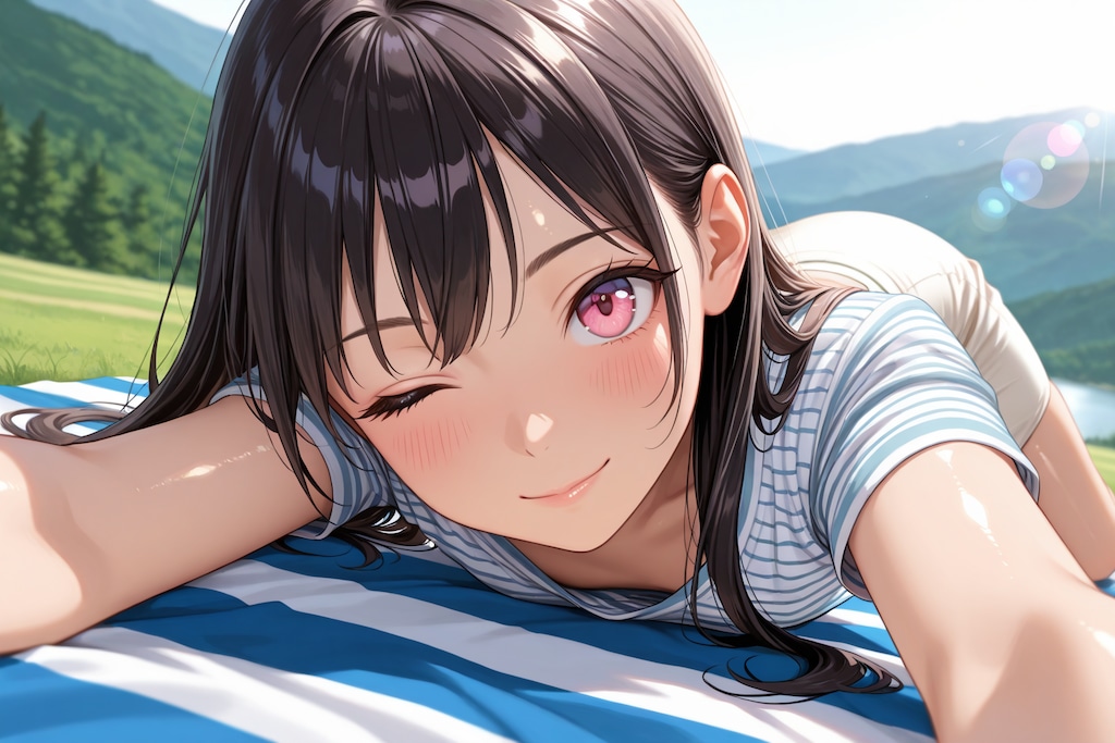 【本日の板野ちゃん】「大自然に囲まれて気持ちいよ～♪」