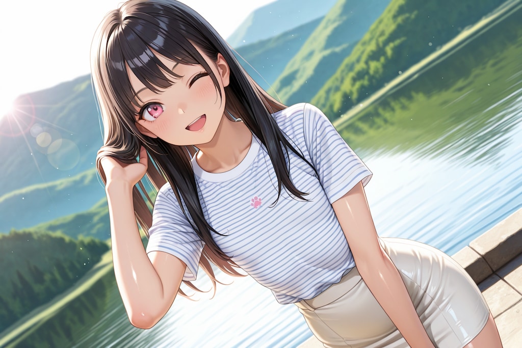 【本日の板野ちゃん】「大自然に囲まれて気持ちいよ～♪」
