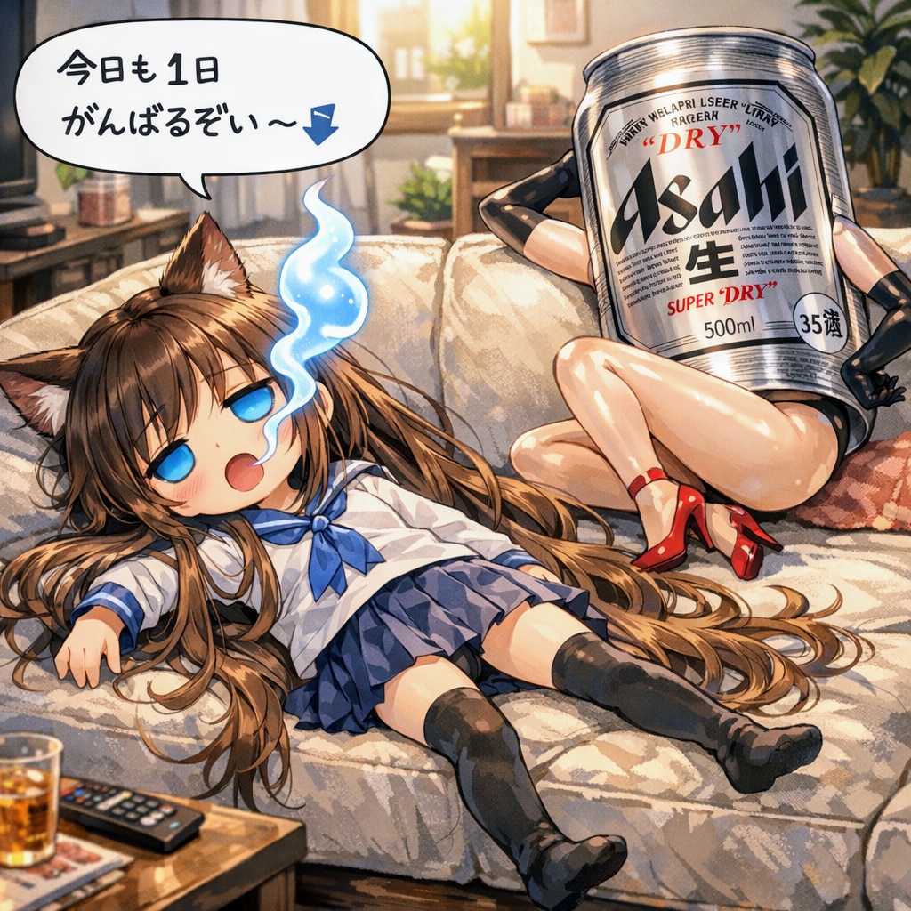 今日も１日がんばるぞい〜な小さな女の子