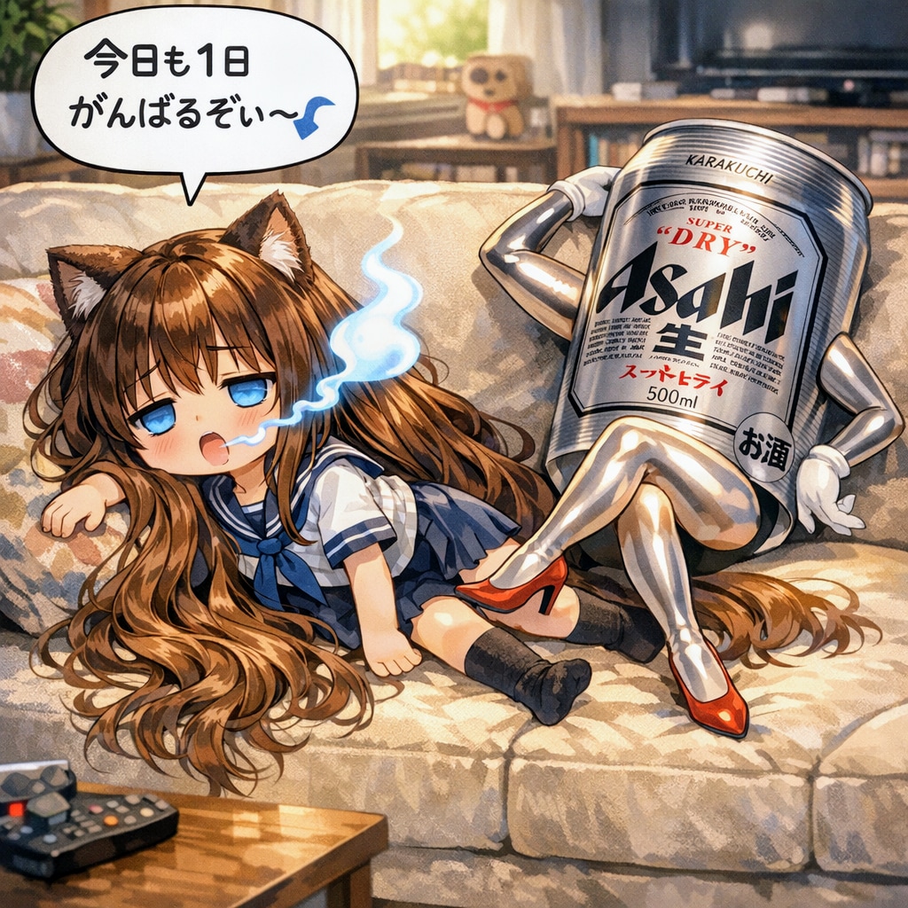 今日も１日がんばるぞい〜な小さな女の子