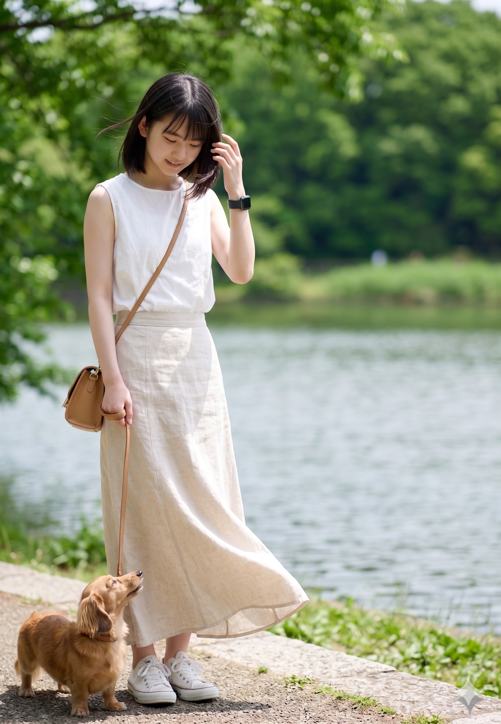 普通の美少女　イヌの散歩３