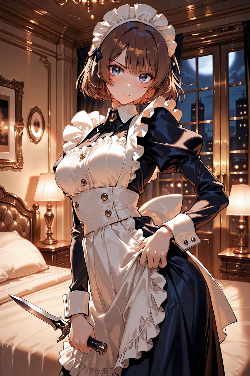 短剣を忍ばせるメイド