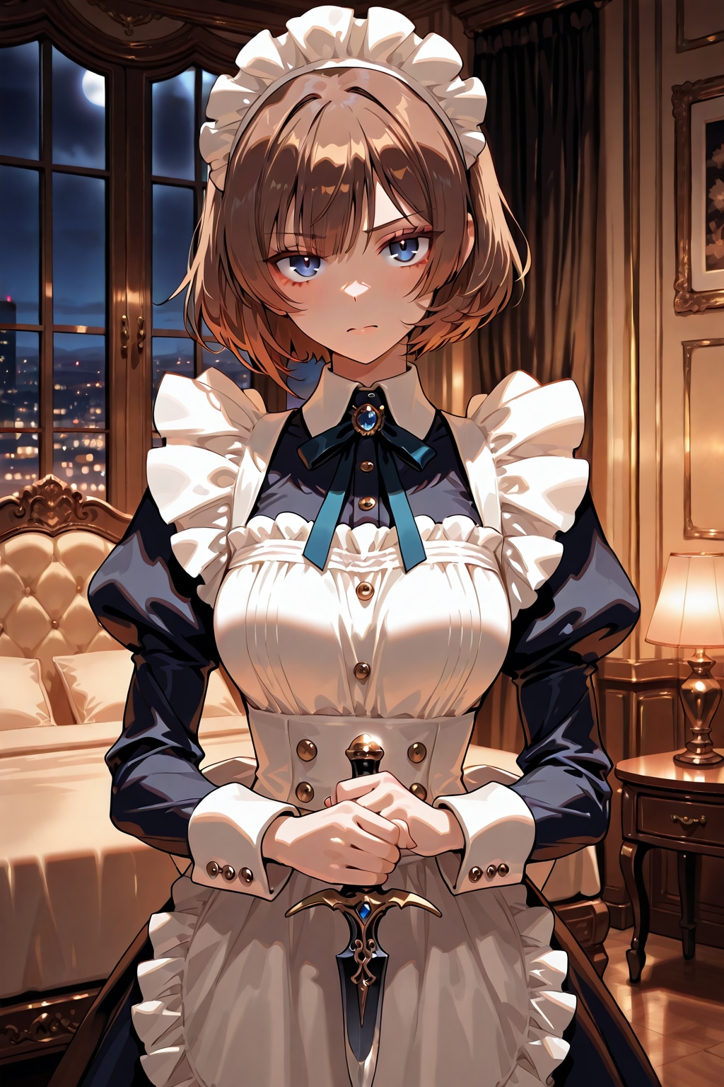 短剣を忍ばせるメイド | の人気AIイラスト・グラビア